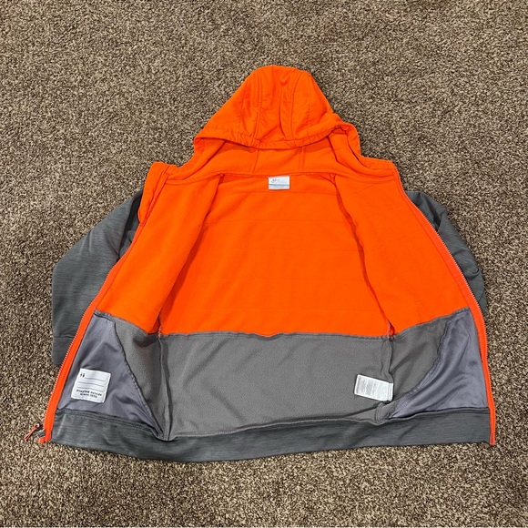 Columbia Hayden Summit Hybrid Zip Jacket Kids M (10/12) Orange Gray youth fleece - Picture 4 of 9